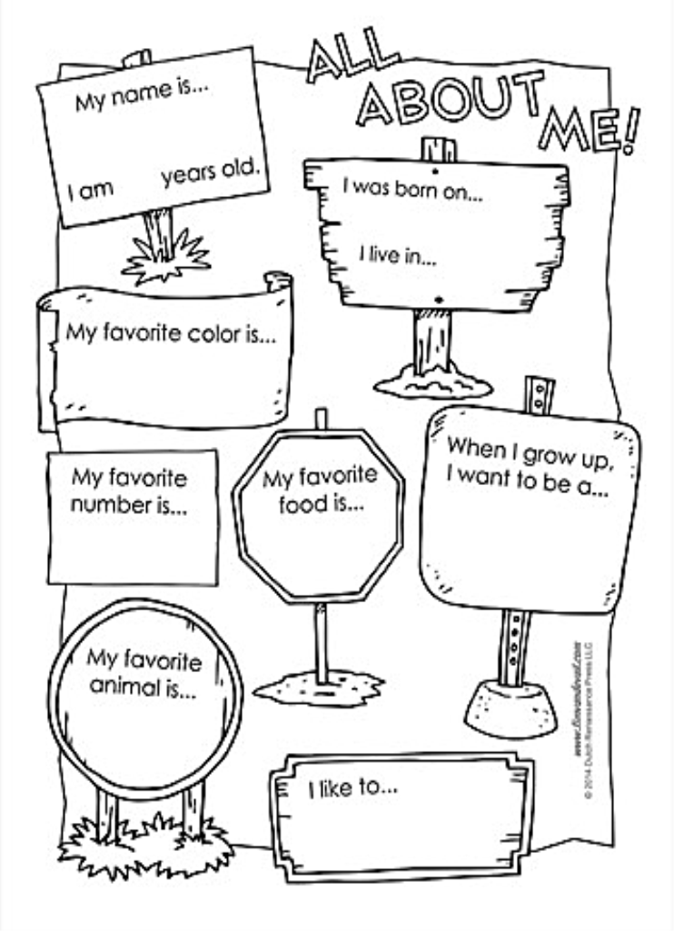 All About Me Worksheet - Tim&#39;s Printables